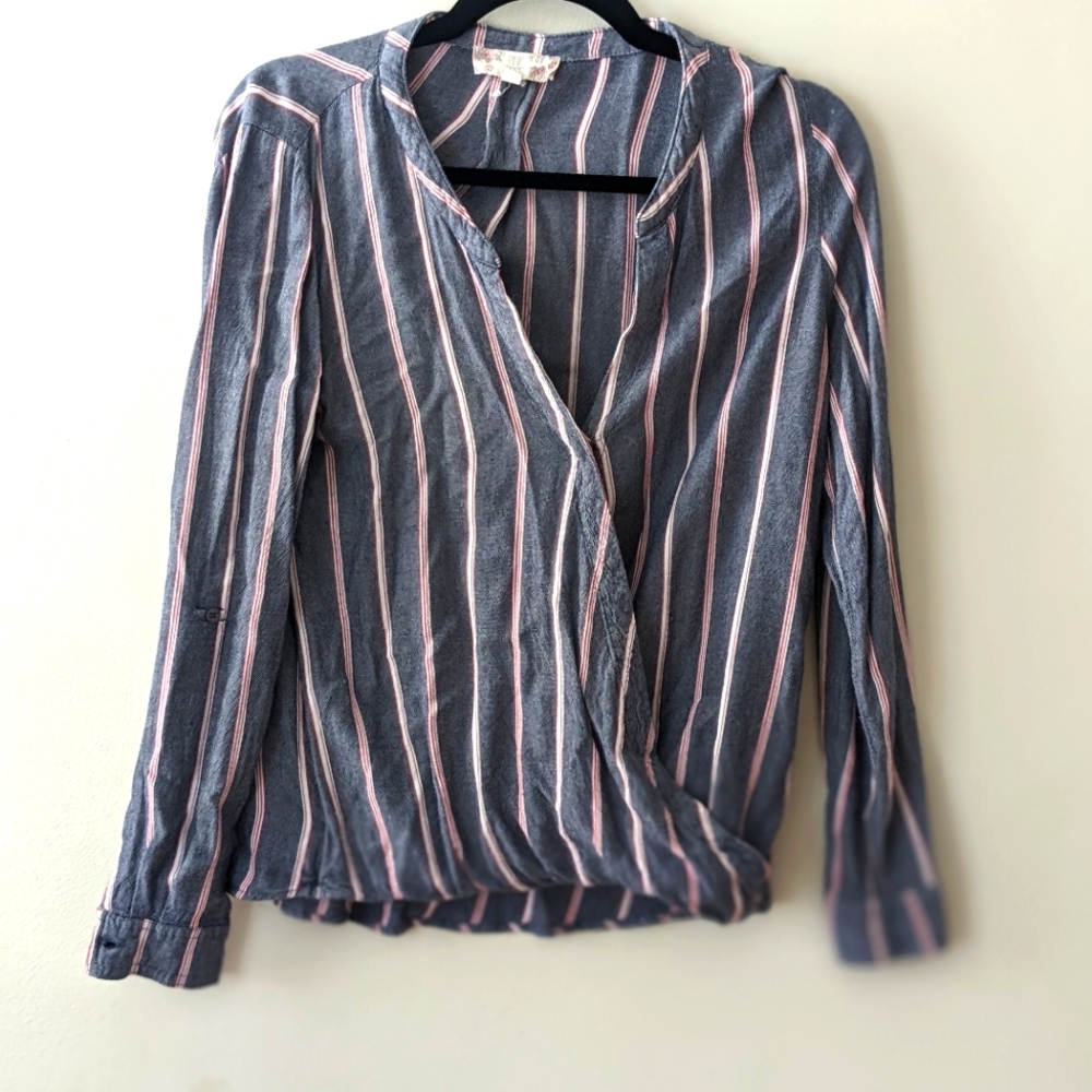 Anthropology Pink Rose Blouse.